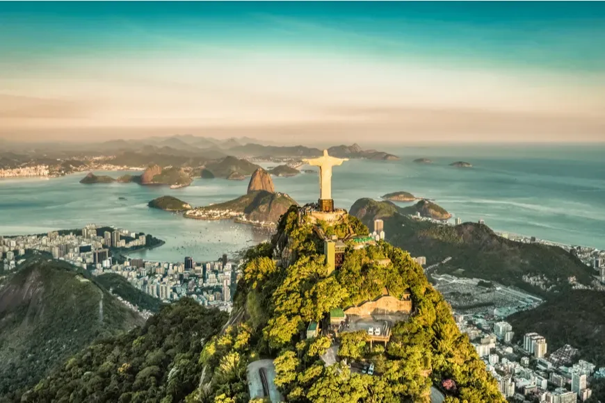 aerial view of rio de janeiro brazil.